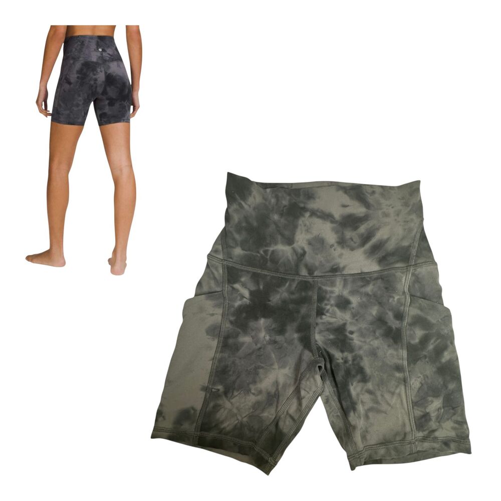 Lululemon Align High-Rise Short with Pockets 6" Diamond Dye Gray Size 2